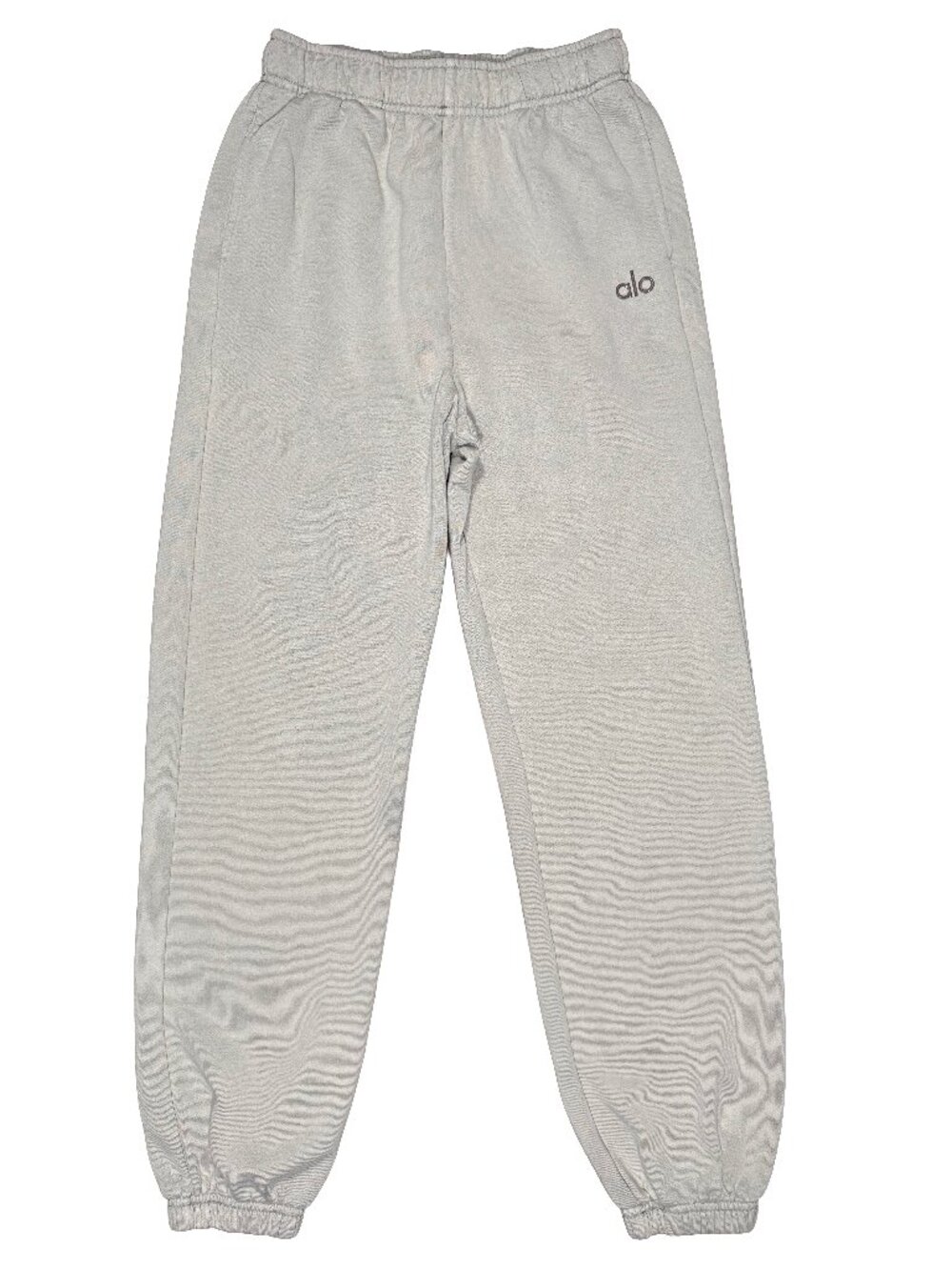 ALO Yoga Silver / Gray Adjustable Fleece Accolade Sweatpants men's size XS